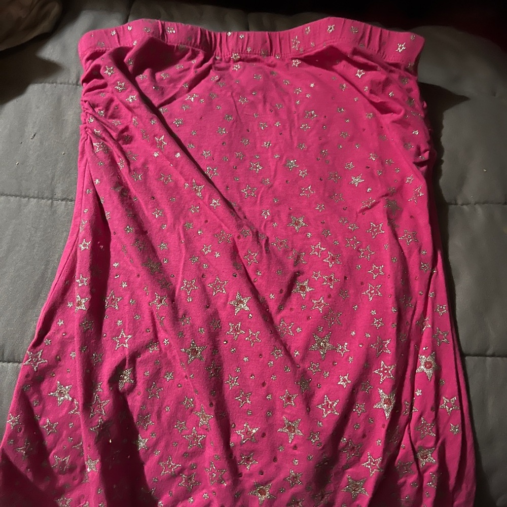 Pink Star-Patterned Tube Top